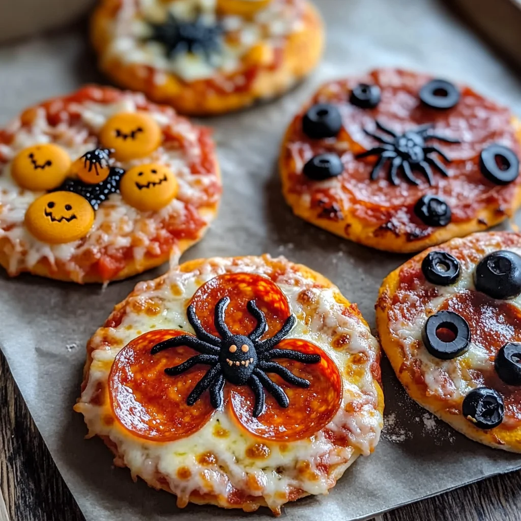Halloween Mini Pizzas