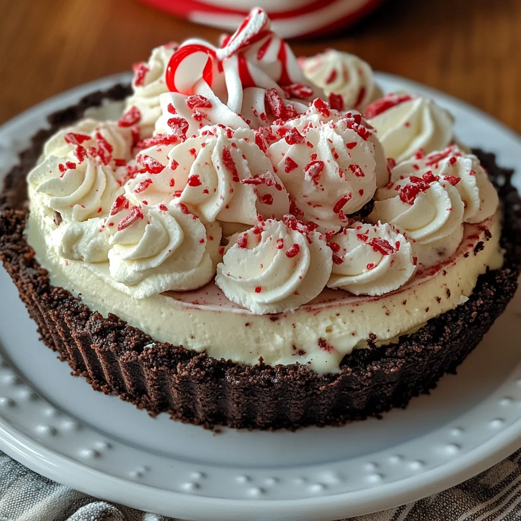 No-Bake Peppermint Cheesecake Pie