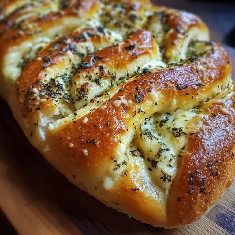 Swirled Garlic Herb and Cheese Bread