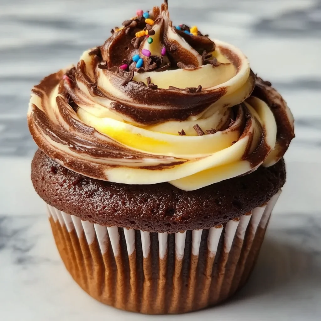 The Best Marble Cupcakes