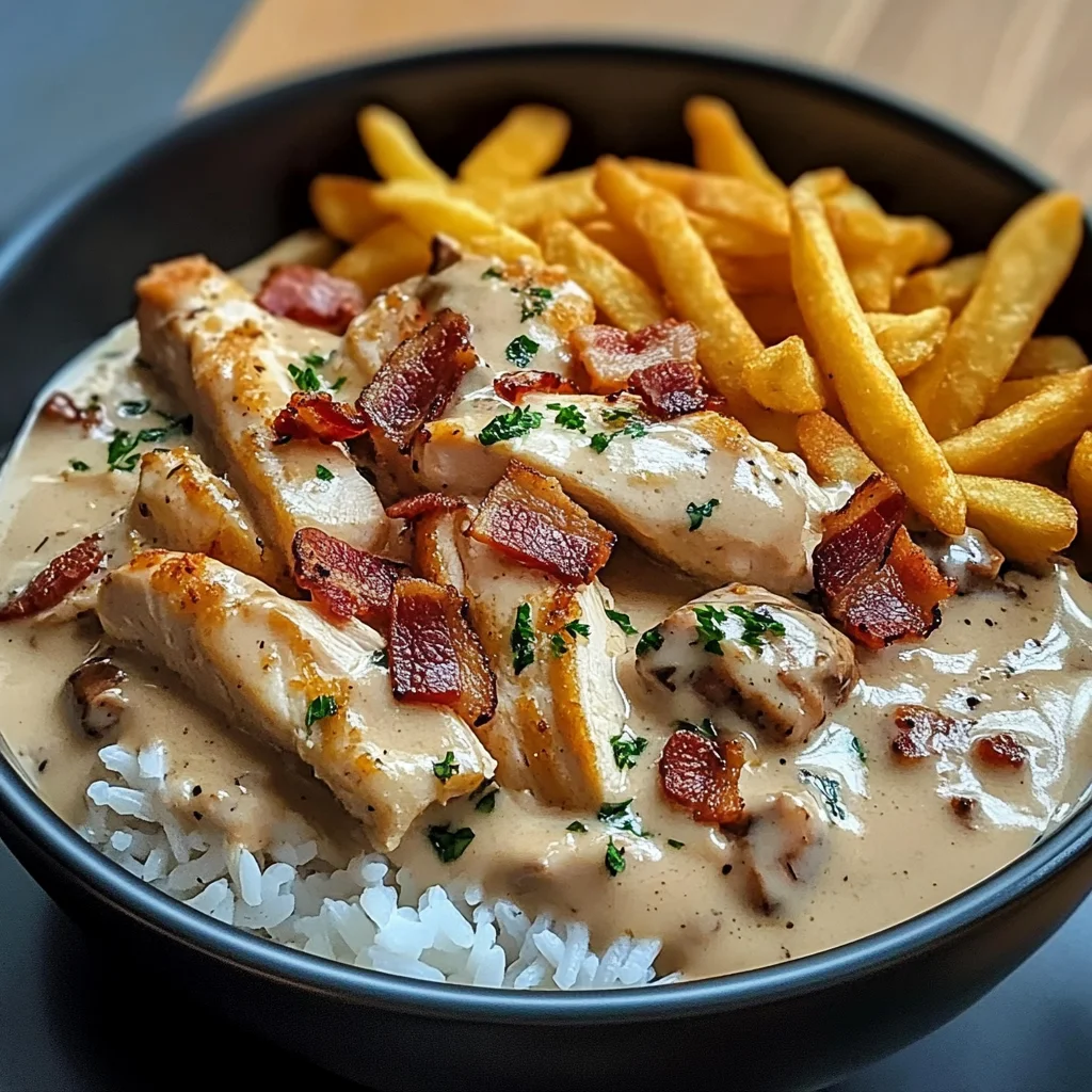 Creamy Chicken Stroganoff with Smoky Bacon