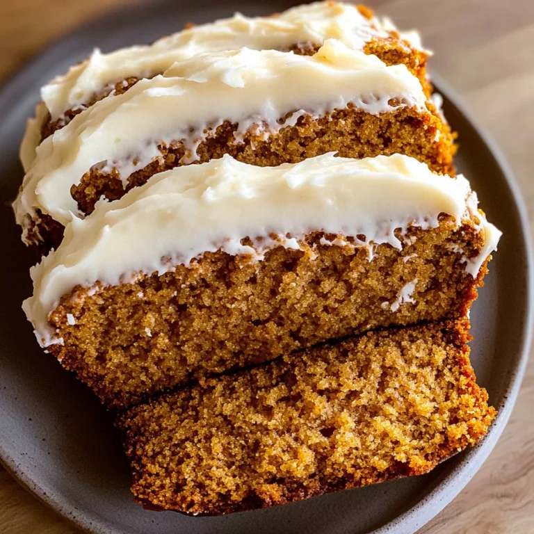 Pumpkin Bread with Cream Cheese Frosting Recipe