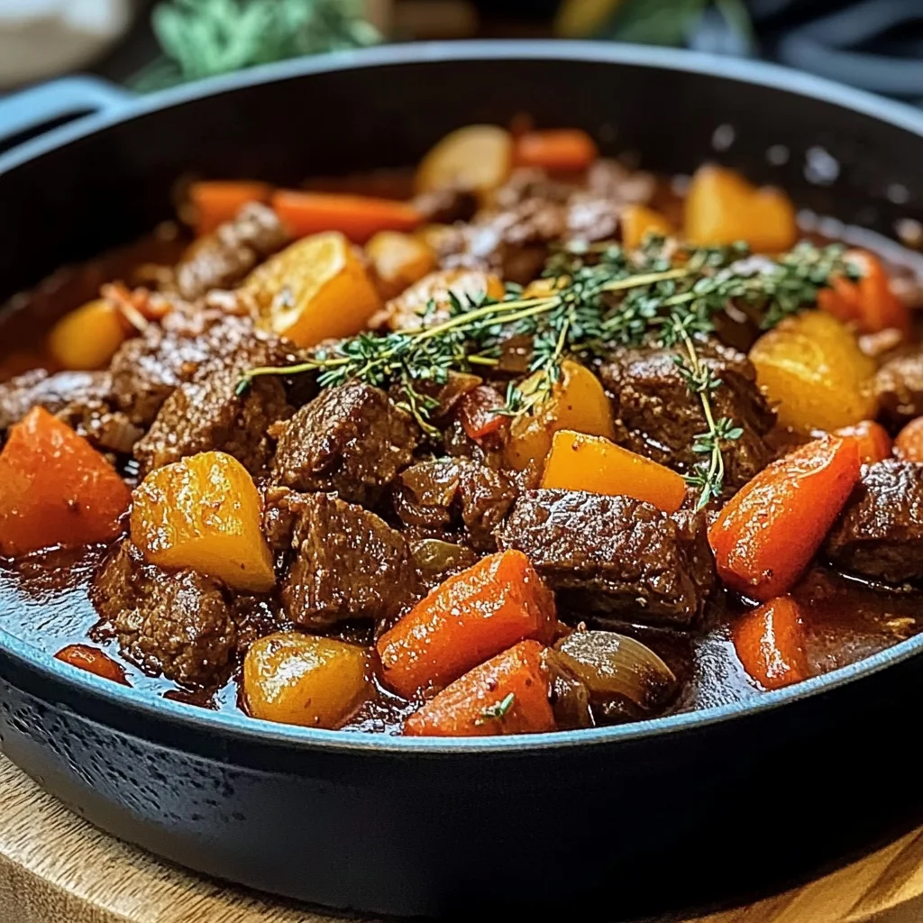 Slow-Baked Tuscan Beef Casserole with Rustic Vegetables