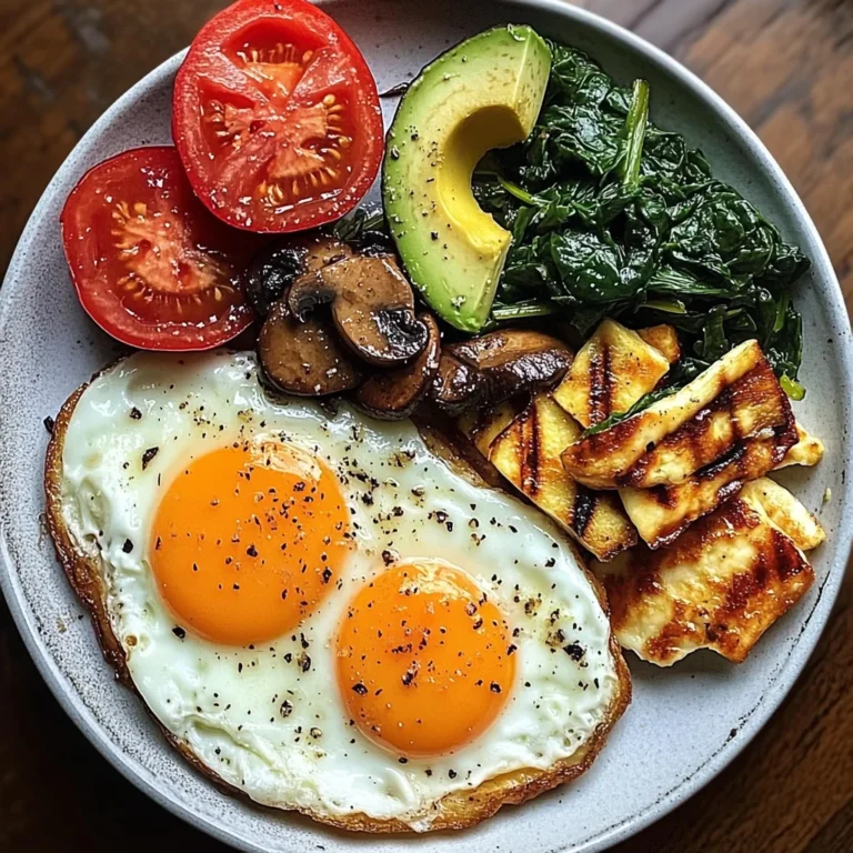 Sunny Veggie & Halloumi Breakfast Plate