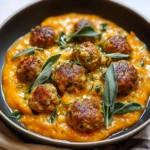 Turkey Meatballs in Pumpkin Sage Sauce